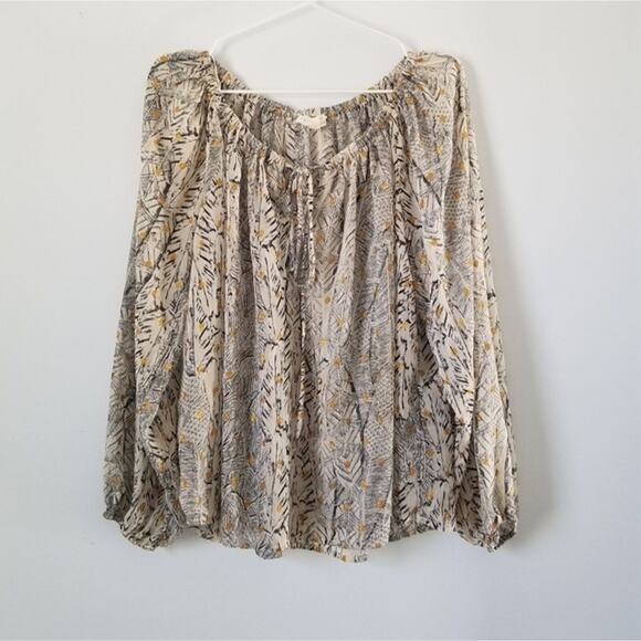 Lovestitch Black and Tan Peasant Blouse S / M - Picture 3 of 10